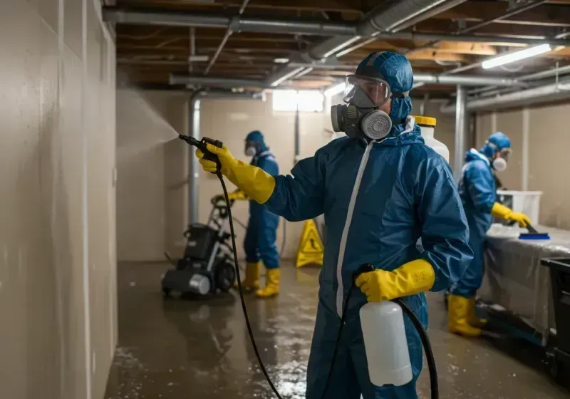 Basement Sanitization and Antimicrobial Treatment process in Sparks, GA