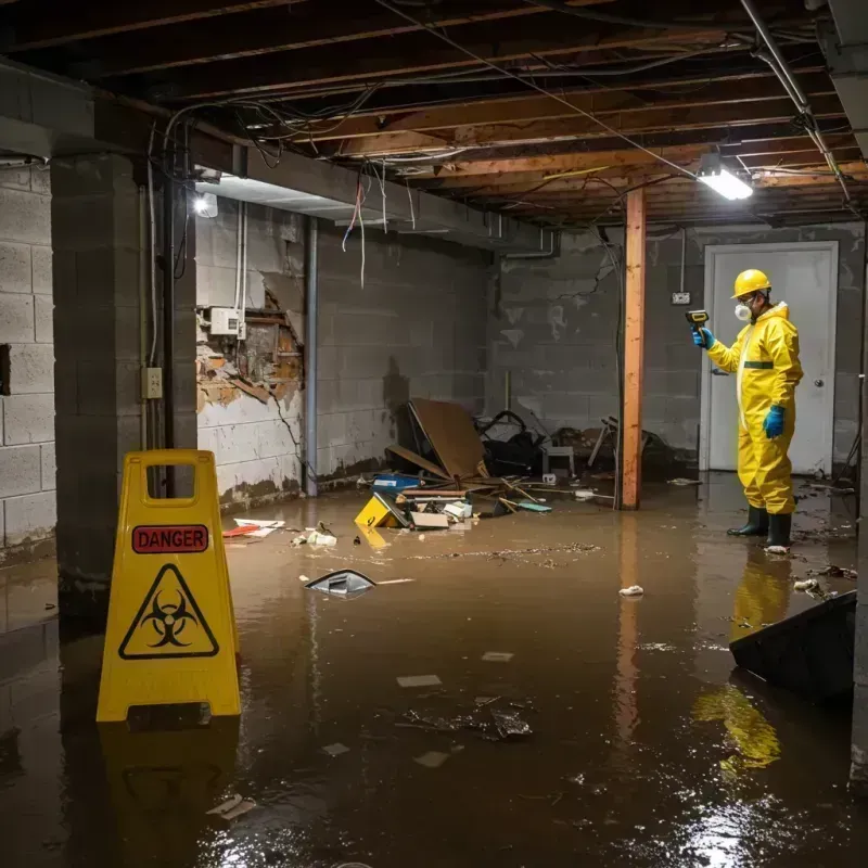 Flooded Basement Electrical Hazard in Sparks, GA Property