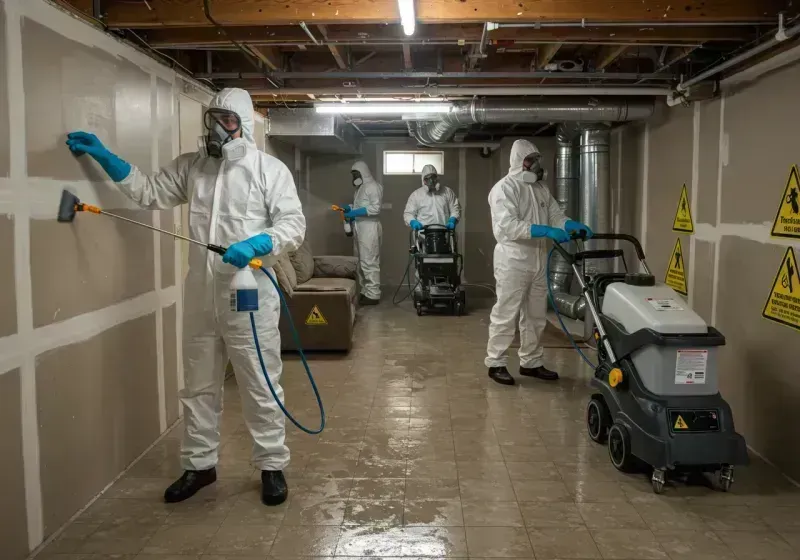 Basement Moisture Removal and Structural Drying process in Sparks, GA